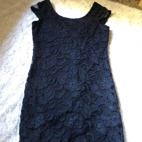 Lace Mini Dress Black H&M - Picture 1 of 3